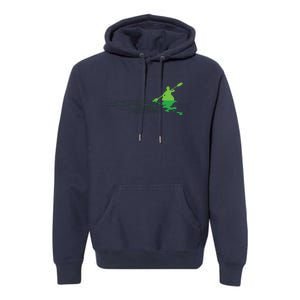 Kayak Boat Kayaking Paddling Graphic Kayaker Silhouette Premium Hoodie