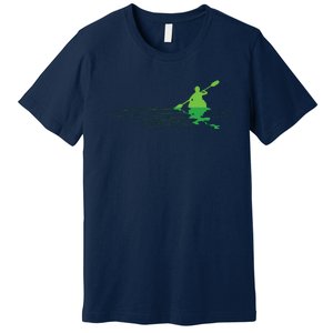 Kayak Boat Kayaking Paddling Graphic Kayaker Silhouette Premium T-Shirt