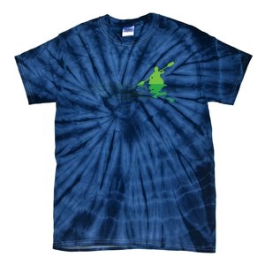 Kayak Boat Kayaking Paddling Graphic Kayaker Silhouette Tie-Dye T-Shirt