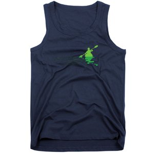 Kayak Boat Kayaking Paddling Graphic Kayaker Silhouette Tank Top