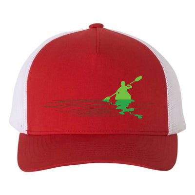 Kayak Boat Kayaking Paddling Graphic Kayaker Silhouette Yupoong Adult 5-Panel Trucker Hat