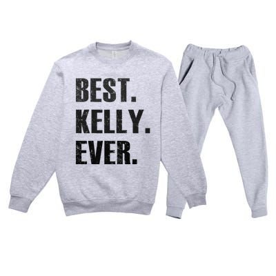 KELLY BEST KELLY EVER GIFT FOR KELLY Premium Crewneck Sweatsuit Set