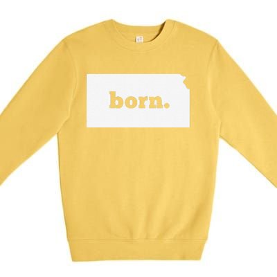 Kansas Born Premium Crewneck Sweatshirt