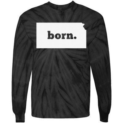 Kansas Born Tie-Dye Long Sleeve Shirt