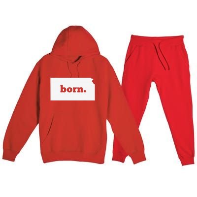 Kansas Born Premium Hooded Sweatsuit Set