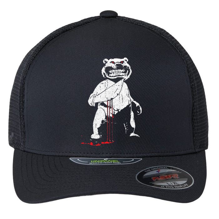 Killer Bear Lazy Halloween Costume Creepy Scary Horror Flexfit Unipanel Trucker Cap