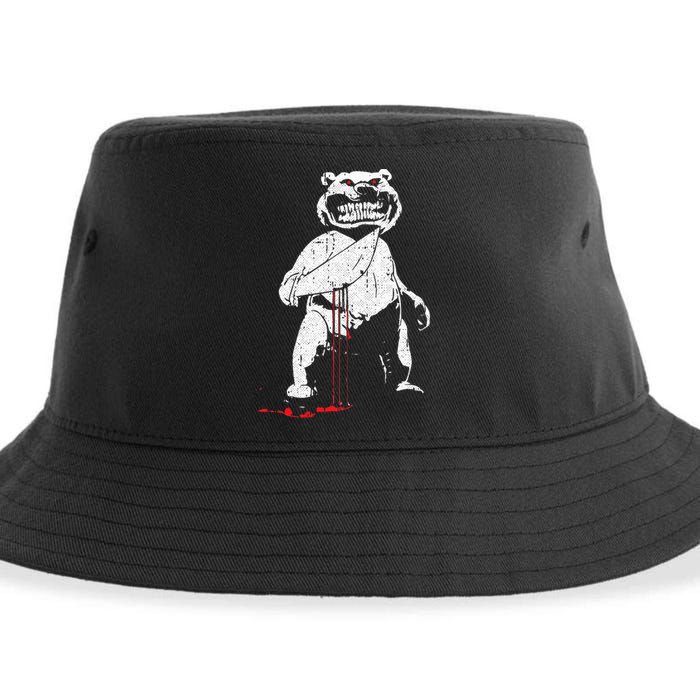 Killer Bear Lazy Halloween Costume Creepy Scary Horror Sustainable Bucket Hat