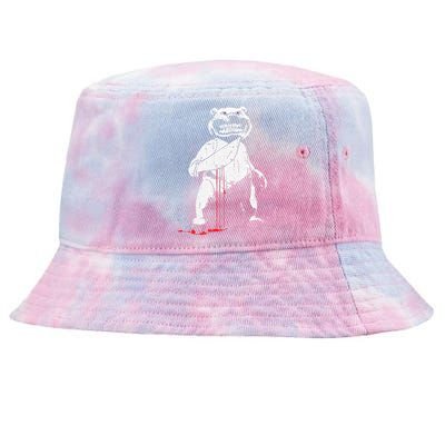 Killer Bear Lazy Halloween Costume Creepy Scary Horror Tie-Dyed Bucket Hat