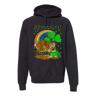 Kiwi Bird Lover Shamrock Rainbow Kiwi Bird St Patrick's Day Premium Hoodie