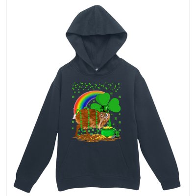 Kiwi Bird Lover Shamrock Rainbow Kiwi Bird St Patrick's Day Urban Pullover Hoodie