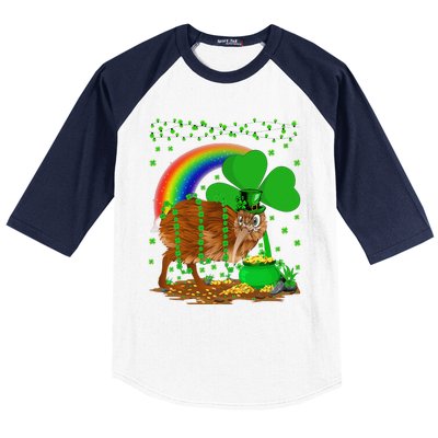 Kiwi Bird Lover Shamrock Rainbow Kiwi Bird St Patrick's Day Baseball Sleeve Shirt