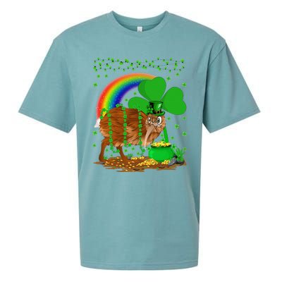 Kiwi Bird Lover Shamrock Rainbow Kiwi Bird St Patrick's Day Sueded Cloud Jersey T-Shirt