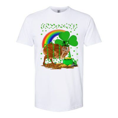 Kiwi Bird Lover Shamrock Rainbow Kiwi Bird St Patrick's Day Softstyle® CVC T-Shirt