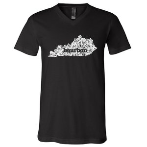 Kentucky Bourbon Love Home State V-Neck T-Shirt