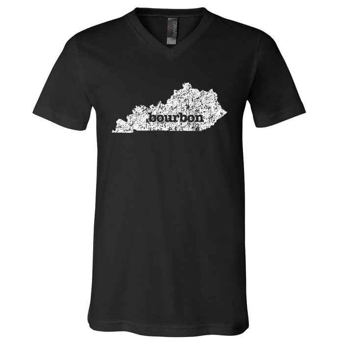 Kentucky Bourbon Love Home State V-Neck T-Shirt