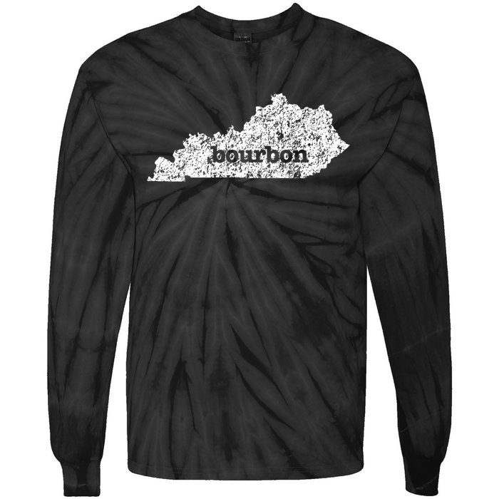 Kentucky Bourbon Love Home State Tie-Dye Long Sleeve Shirt