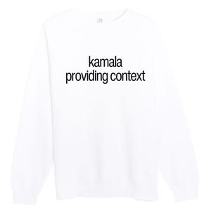 Kamala Brat Lime Green Providing Context Premium Crewneck Sweatshirt