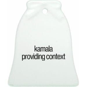 Kamala Brat Lime Green Providing Context Ceramic Bell Ornament