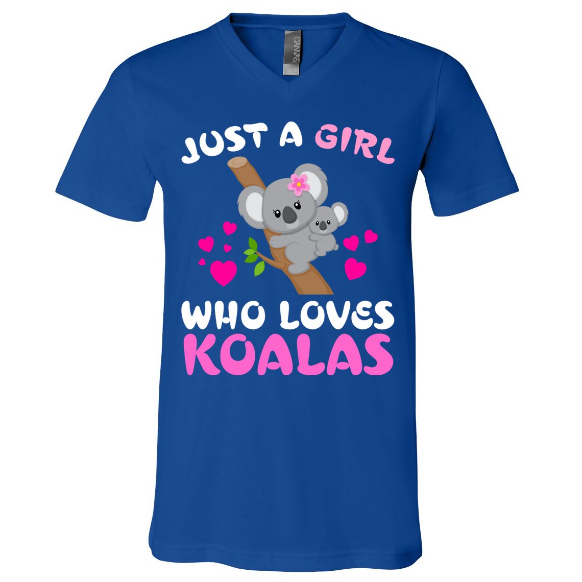 Koala Bear Lovers Just A Girl Who Loves Koalas Cool Gift V-Neck T-Shirt