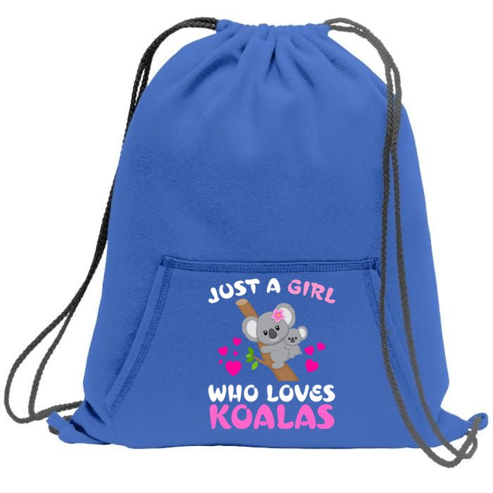 Koala Bear Lovers Just A Girl Who Loves Koalas Cool Gift Sweatshirt Cinch Pack Bag