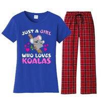 Koala Bear Lovers Just A Girl Who Loves Koalas Cool Gift Women's Flannel Pajama Set