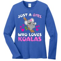 Koala Bear Lovers Just A Girl Who Loves Koalas Cool Gift Ladies Long Sleeve Shirt