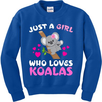 Koala Bear Lovers Just A Girl Who Loves Koalas Cool Gift Kids Sweatshirt