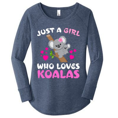 Koala Bear Lovers Just A Girl Who Loves Koalas Cool Gift Women's Perfect Tri Tunic Long Sleeve Shirt