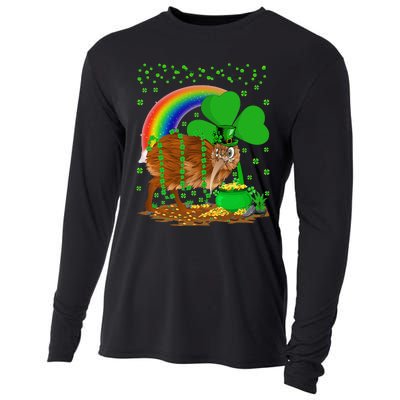 Kiwi Bird Lover Shamrock Rainbow Kiwi Bird St Patrick's Day Cooling Performance Long Sleeve Crew