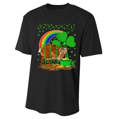 Kiwi Bird Lover Shamrock Rainbow Kiwi Bird St Patrick's Day Performance Sprint T-Shirt