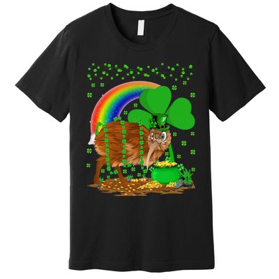 Kiwi Bird Lover Shamrock Rainbow Kiwi Bird St Patrick's Day Premium T-Shirt