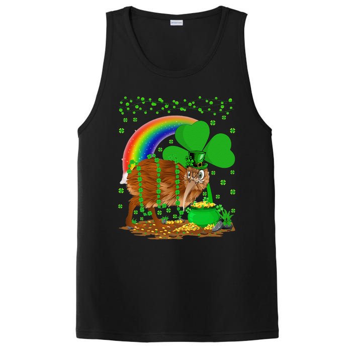 Kiwi Bird Lover Shamrock Rainbow Kiwi Bird St Patrick's Day PosiCharge Competitor Tank