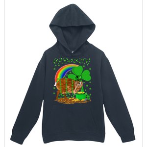 Kiwi Bird Lover Shamrock Rainbow Kiwi Bird St Patrick's Day Urban Pullover Hoodie