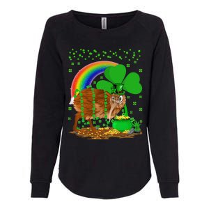 Kiwi Bird Lover Shamrock Rainbow Kiwi Bird St Patrick's Day Womens California Wash Sweatshirt