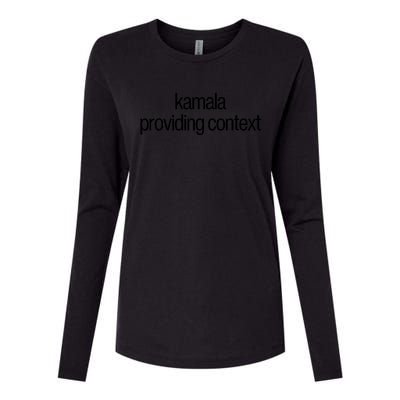 Kamala Brat Lime Green Providing Context Womens Cotton Relaxed Long Sleeve T-Shirt