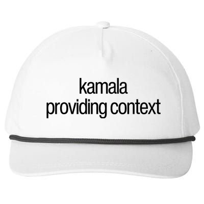 Kamala Brat Lime Green Providing Context Snapback Five-Panel Rope Hat