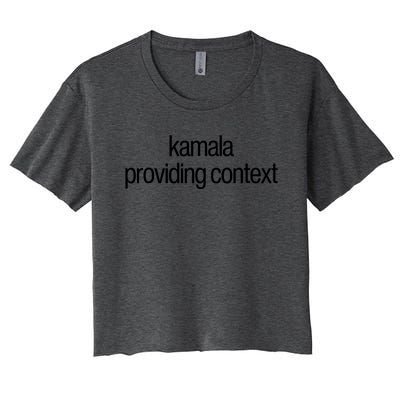 Kamala Brat Lime Green Providing Context Women's Crop Top Tee