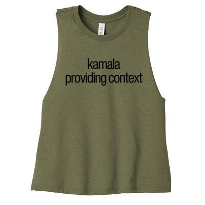 Kamala Brat Lime Green Providing Context Women's Racerback Cropped Tank