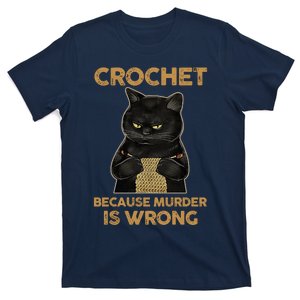 Knitting Because Murder Wrong T-Shirt