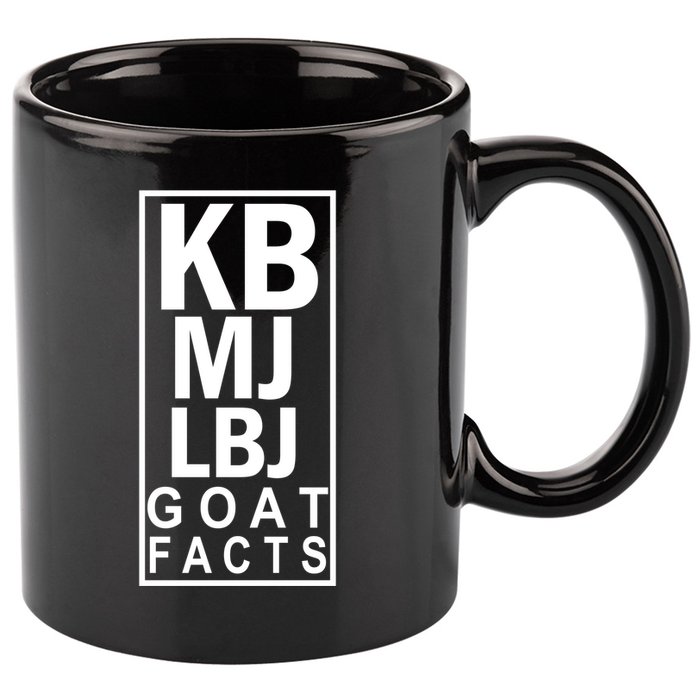 Kb Mj Lbj Basketball Goat Facts 11oz C Handle Ceramic Mug