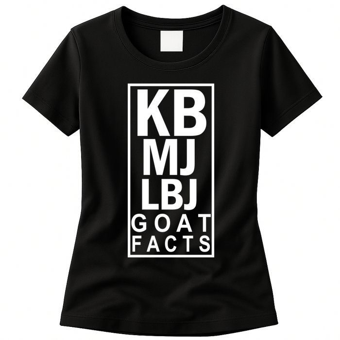 Kb Mj Lbj Basketball Goat Facts Womens T-Shirt