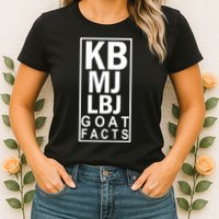 Kb Mj Lbj Basketball Goat Facts Womens T-Shirt