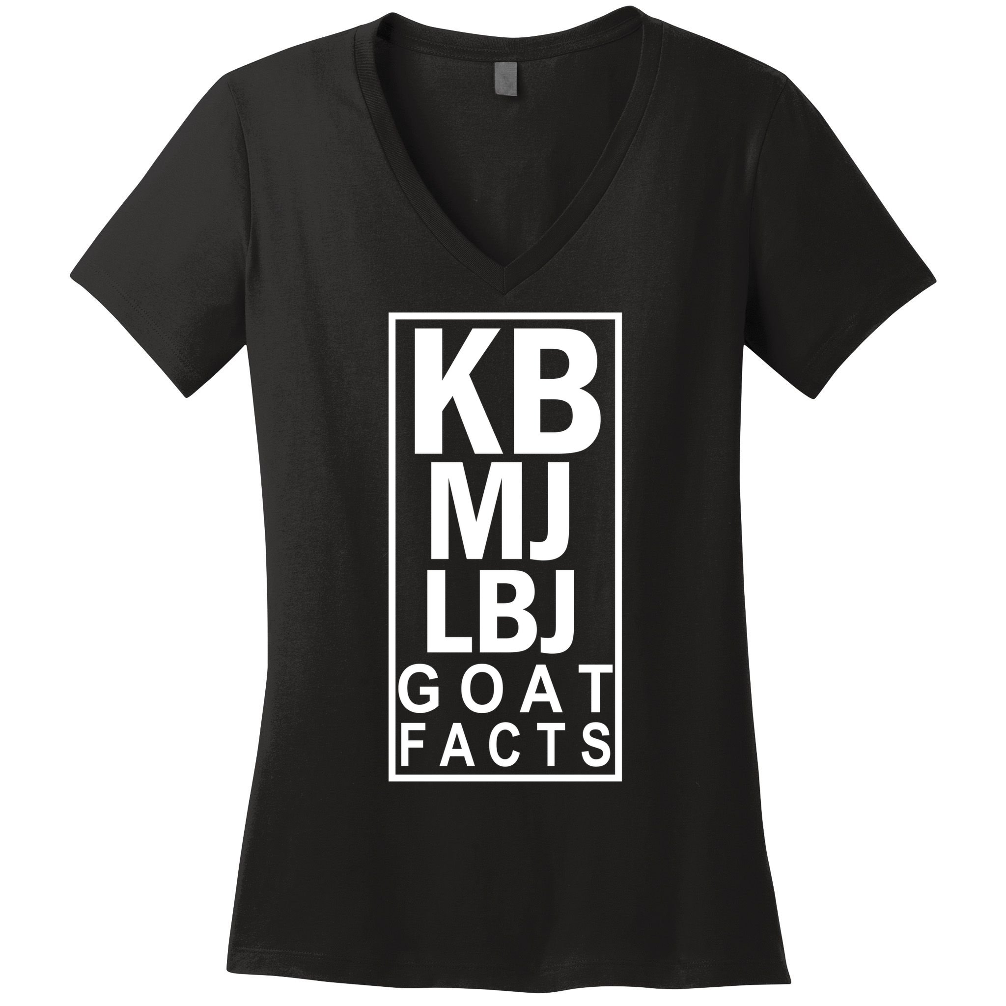 Kb Mj Lbj Basketball Goat Facts Women's V-Neck T-Shirt