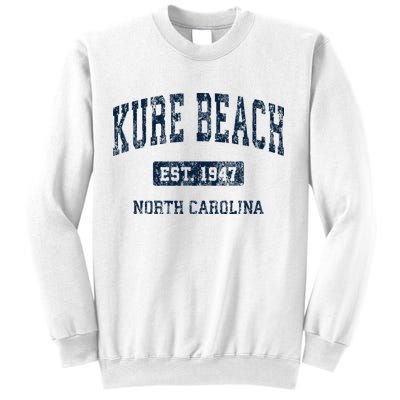 Kure Beach North Carolina Nc Vintage Athletic Sports Design Sweatshirt