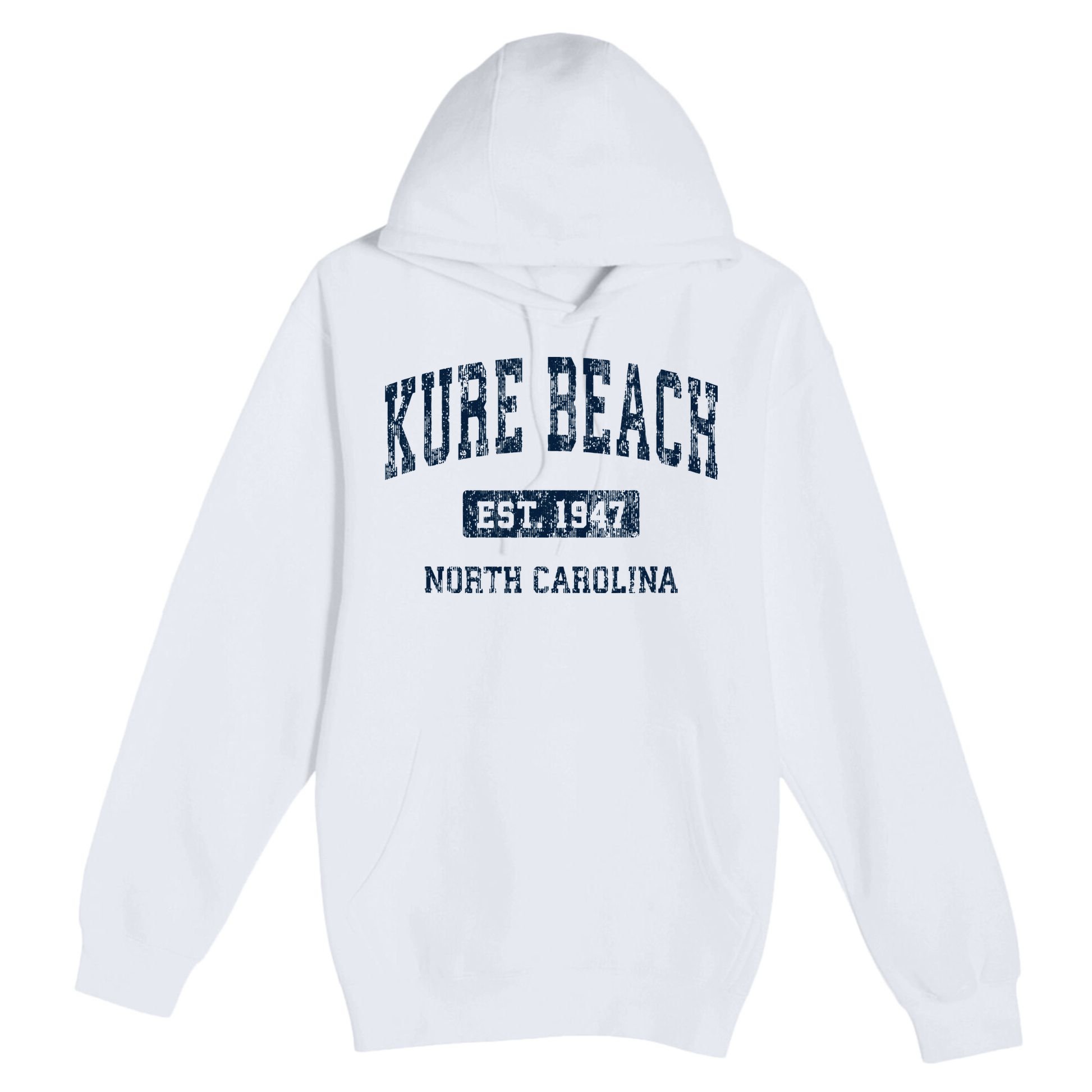 Kure Beach North Carolina Nc Vintage Athletic Sports Design Premium Pullover Hoodie