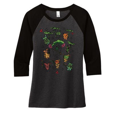 Korok Breath Of The Wild Hylia Women's Tri-Blend 3/4-Sleeve Raglan Shirt