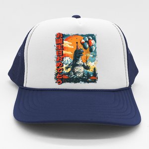 Kaiju Birthday Party Japan Monster Movie Bday Gift Trucker Hat