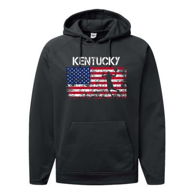 Kentucky Basketball Players American Flag Performance Fleece Hoodie