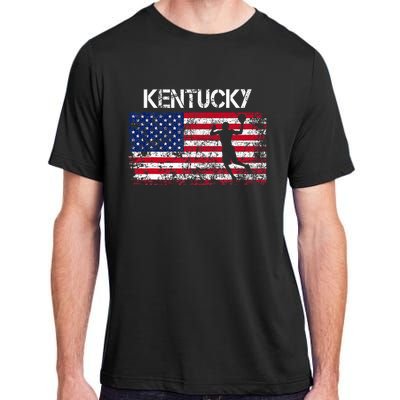 Kentucky Basketball Players American Flag Adult ChromaSoft Performance T-Shirt