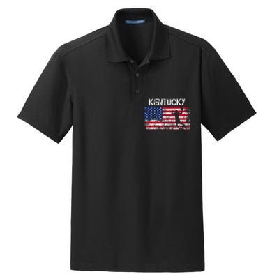 Kentucky Basketball Players American Flag Dry Zone Grid Polo